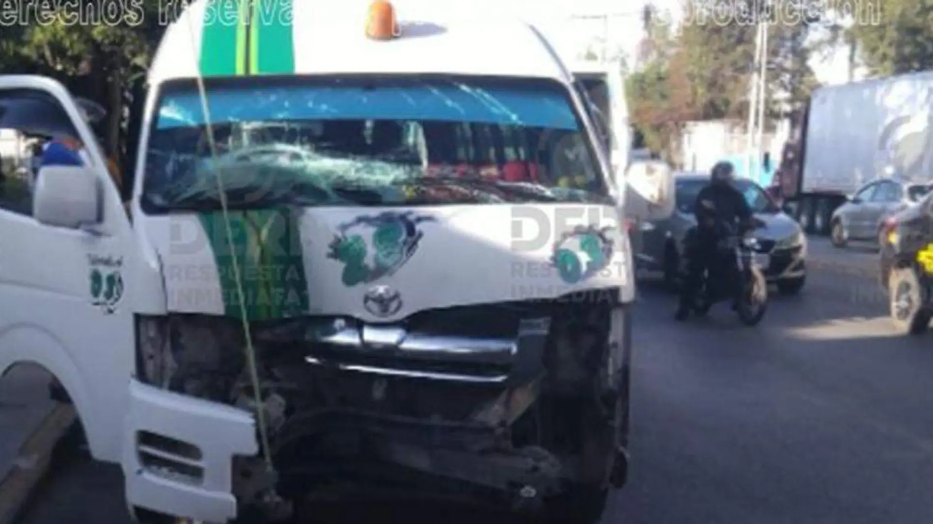 Nuevamente un accidente del transporte público se registró en la ciudad de Puebla